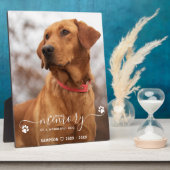 愛想モダン深い思い出の中でペットパーソナライズされたメモリアル フォトプラーク (側面)