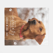 愛想モダン深い思い出の中でペットパーソナライズされたメモリアル フリースブランケット (正面(横))