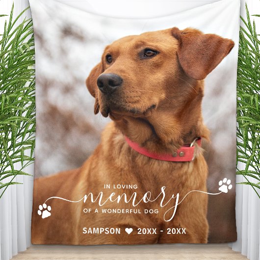 愛想モダン深い思い出の中でペットパーソナライズされたメモリアル フリースブランケット