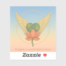 愛想像のステッカーに掲げられた世界