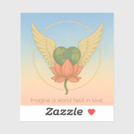 愛想像のステッカーに掲げられた世界 シール