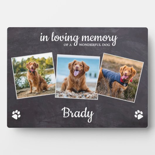 愛想素朴深い思い出の中のペット記念写真3 フォトプラーク (正面)