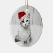 愛愛愛愛愛愛愛写真メリークリスマスサンタハット セラミックオーナメント (右)
