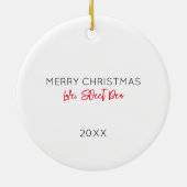 愛愛愛愛愛愛愛写真メリークリスマスサンタハット セラミックオーナメント (裏面)