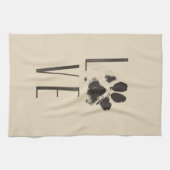 愛愛愛愛愛愛愛愛肉印刷ブラウングランジタイポグラフィ キッチンタオル (横)