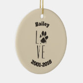 愛愛愛愛愛愛愛愛肉印刷ブラウングランジタイポグラフィ セラミックオーナメント (右)