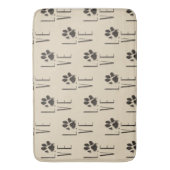 愛愛愛愛愛愛愛愛肉印刷ブラウングランジタイポグラフィ バスマット (正面縦)