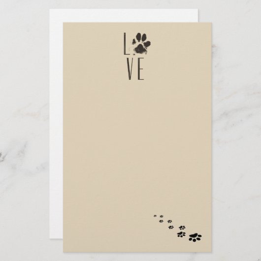 愛愛愛愛愛愛愛愛肉印刷ブラウングランジタイポグラフィ 便箋 (正面/裏面)