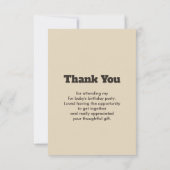 愛愛愛愛愛愛愛愛肉印刷ブラウングランジタイポグラフィ 招待状 (裏面)