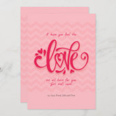 愛感じのグリーティングカード (正面/裏面)