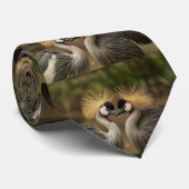 愛感じの、灰色の冠の鶴の鳥 ネクタイ (ロール)