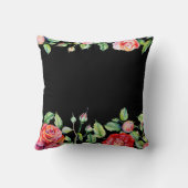 愛感動的するWhat You Do白黒バラ クッション (裏面)