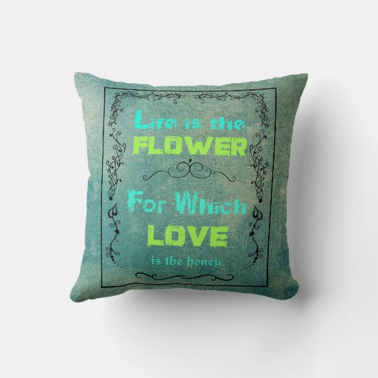 愛感動的と人生の引用文 クッション (裏面)