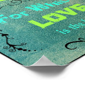 愛感動的と人生の引用文 ポスター (角)