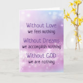 愛感動的のない人生引用文、希望、神 カード (黄色い花)