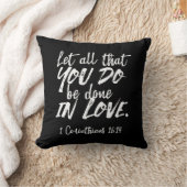 愛感動的聖なる書物、 経典- 1コリント16:14 クッション (ブランケット)