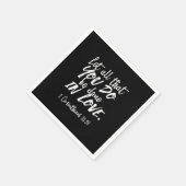 愛感動的聖なる書物、 経典- 1コリント16:14 スタンダードカクテルナプキン (角)