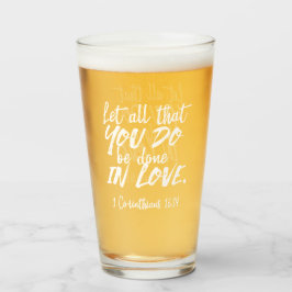 愛感動的聖なる書物、 経典- 1コリント16:14 タンブラーグラス