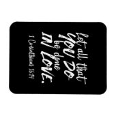 愛感動的聖なる書物、 経典- 1コリント16:14 マグネット (横)