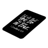 愛感動的聖なる書物、 経典- 1コリント16:14 マグネット (左側)