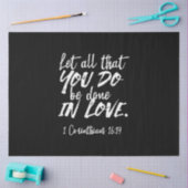 愛感動的聖なる書物、 経典- 1コリント16:14 薄葉紙 (クラフト)