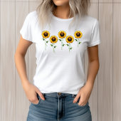 愛感動的、希望信じ、信仰、ひまわり Tシャツ