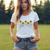 愛感動的、希望信じ、信仰、ひまわり Tシャツ