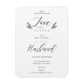 愛感謝していとおもしろい姑の引用手書き マグネット (縦)