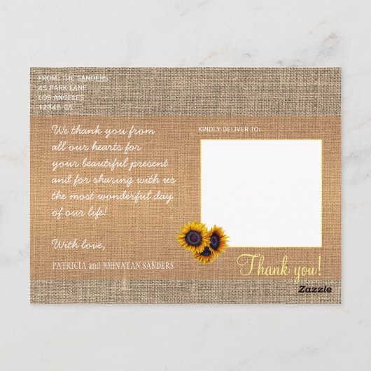 愛感謝していとひま結婚の感謝してい君 ポストカード (裏面)