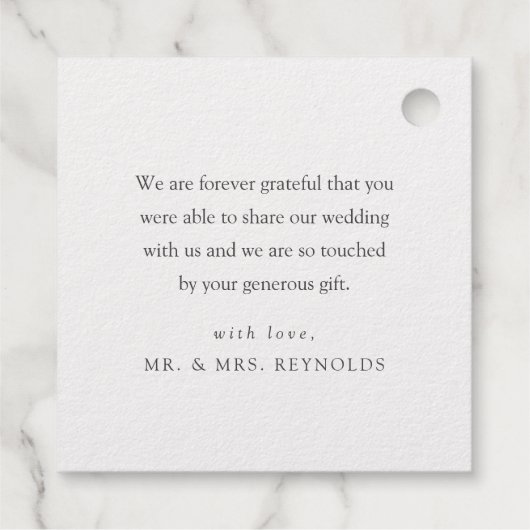 愛感謝していとカップル結婚ズ フェイバータグ (裏面)