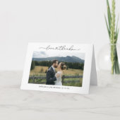 愛感謝していとモダンパーソナライズされたの写真 サンキューカード (正面)