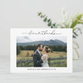 愛感謝していとモダンパーソナライズされたの写真 サンキューカード (スタンド正面)