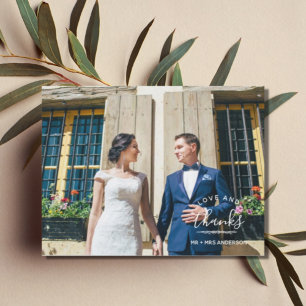 愛感謝していとモダン結婚感謝 ポストカード