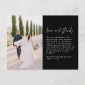 愛感謝していと写真結婚に感謝 ポストカード (正面)