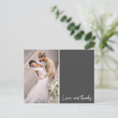 愛感謝していと写真結婚に感謝 ポストカード (スタンド正面)