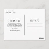 愛感謝していと写真結婚に感謝 ポストカード (裏面)