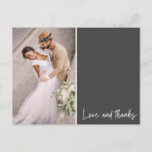 愛感謝していと写真結婚に感謝 ポストカード (正面)