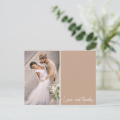 愛感謝していと写真結婚に感謝 ポストカード (スタンド正面)