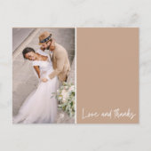 愛感謝していと写真結婚に感謝 ポストカード (正面)