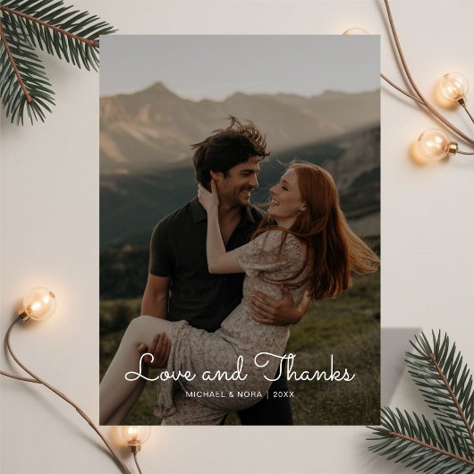 愛感謝していと結婚のカップルサンキューカード シーズンカード