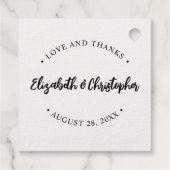 愛感謝していと結婚の感謝カスタム フェイバータグ (裏面)