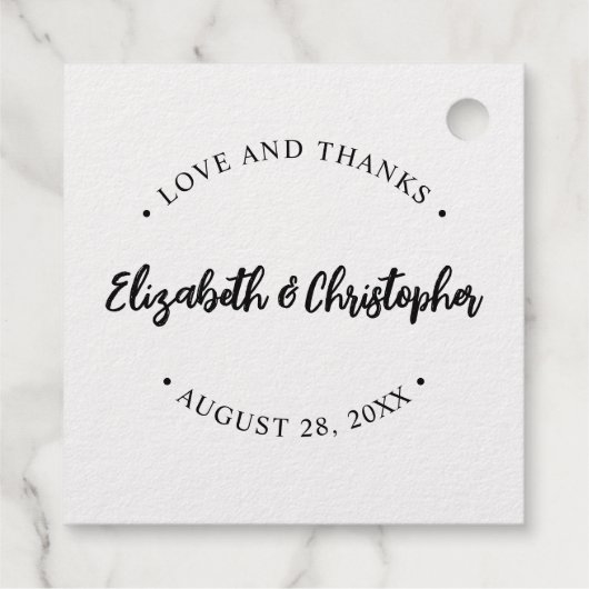 愛感謝していと結婚の感謝カスタム フェイバータグ (裏面)