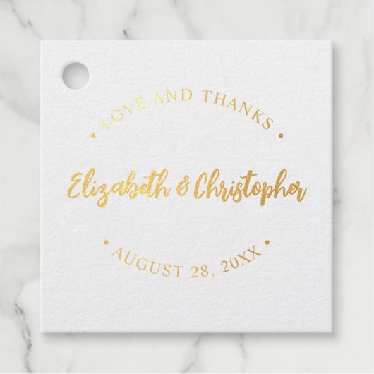 愛感謝していと結婚の感謝カスタム フェイバータグ (正面)