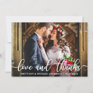 愛感謝していと結婚感謝の写真 サンキューカード