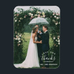 愛感謝していと結婚感謝の写真 マグネット<br><div class="desc">結婚式結婚の写真を飾ったマグネお気に入りのットありがとう。おカスタマイズ名前と縦写真の磁石。私の連絡店を通してもし助けが必要だ。</div>