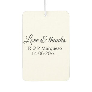 愛感謝していと追加カップル名結婚の追加の日付yea カーエアーフレッシュナー