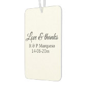 愛感謝していと追加カップル名結婚の追加の日付yea カーエアーフレッシュナー (左)