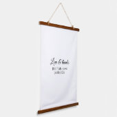 愛感謝していと追加カップル名結婚の追加の日付yea 吊り下げ型タペストリー (傾斜あり)