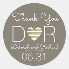 愛感謝していハートロマン結婚式の引き出物 ラウンドシール