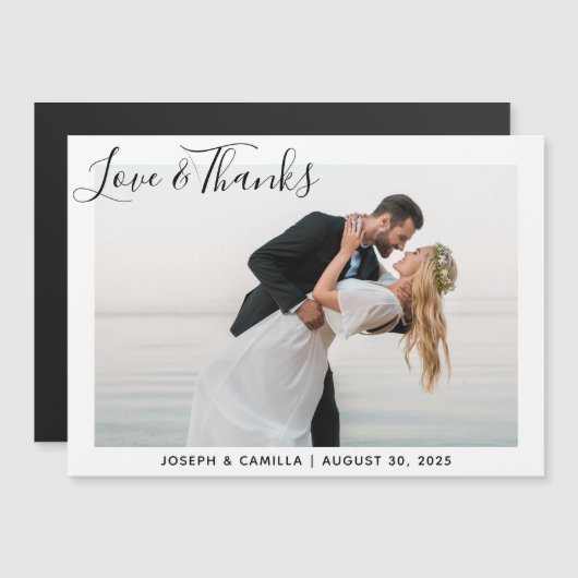 愛感謝していミニマ結婚リストの写真記念 (正面/裏面)